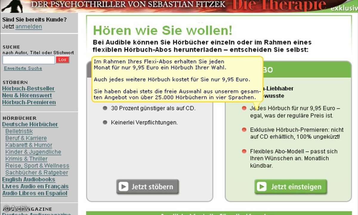 audible.de: Flexi Abo