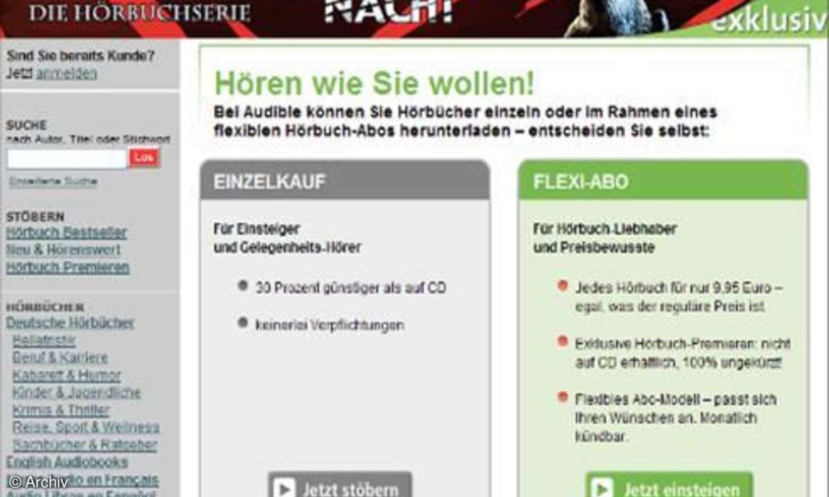 audible.de: Flexi Abo