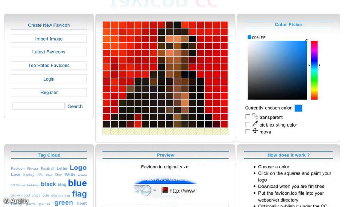 Coole Website: favicon.cc