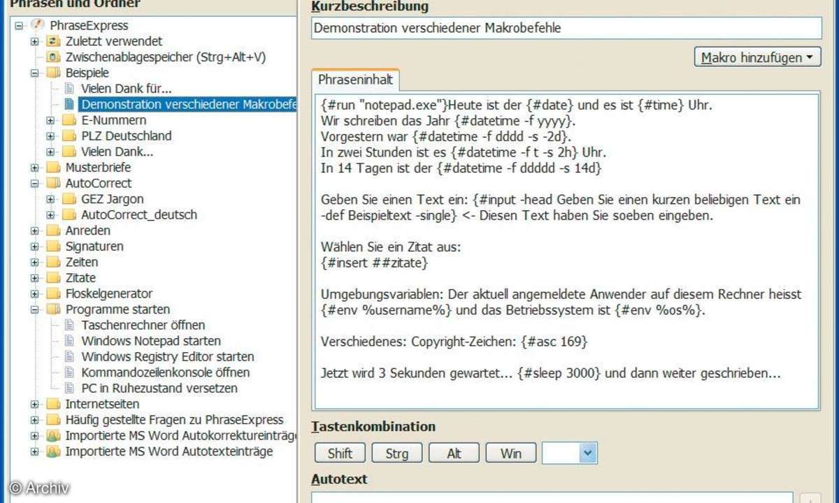Windows automatisieren: PhaseExpress