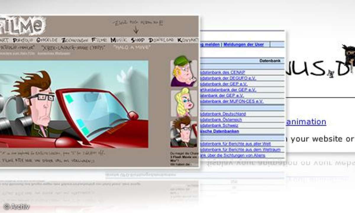 Coole Websites: Ufo-Datenbank, JuergenFrey, ninjatext