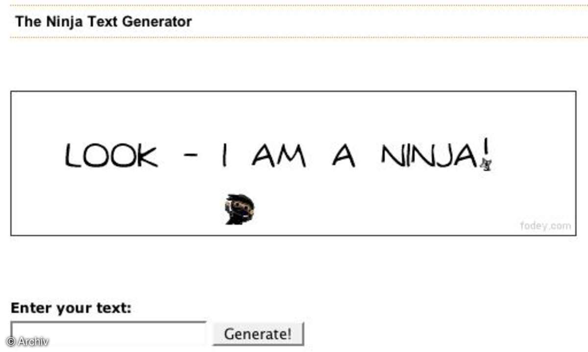 Coole Website: Ninjatext