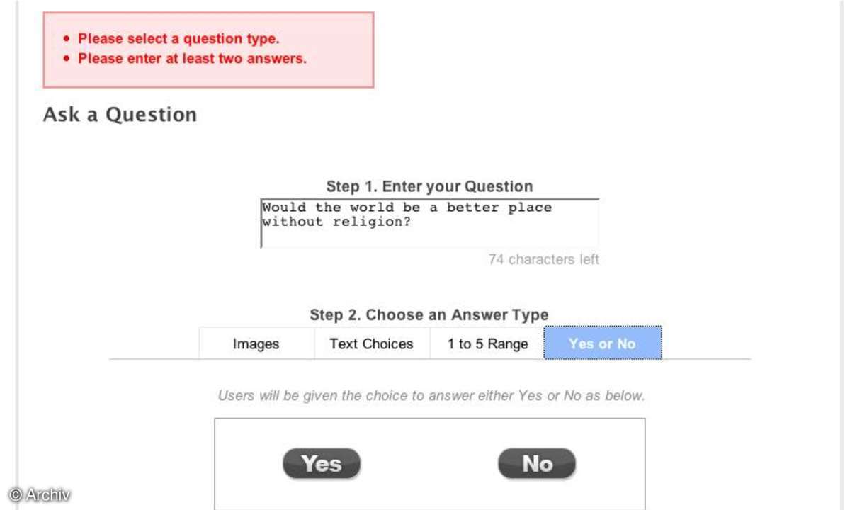 Coole Websites: Ask500People.com