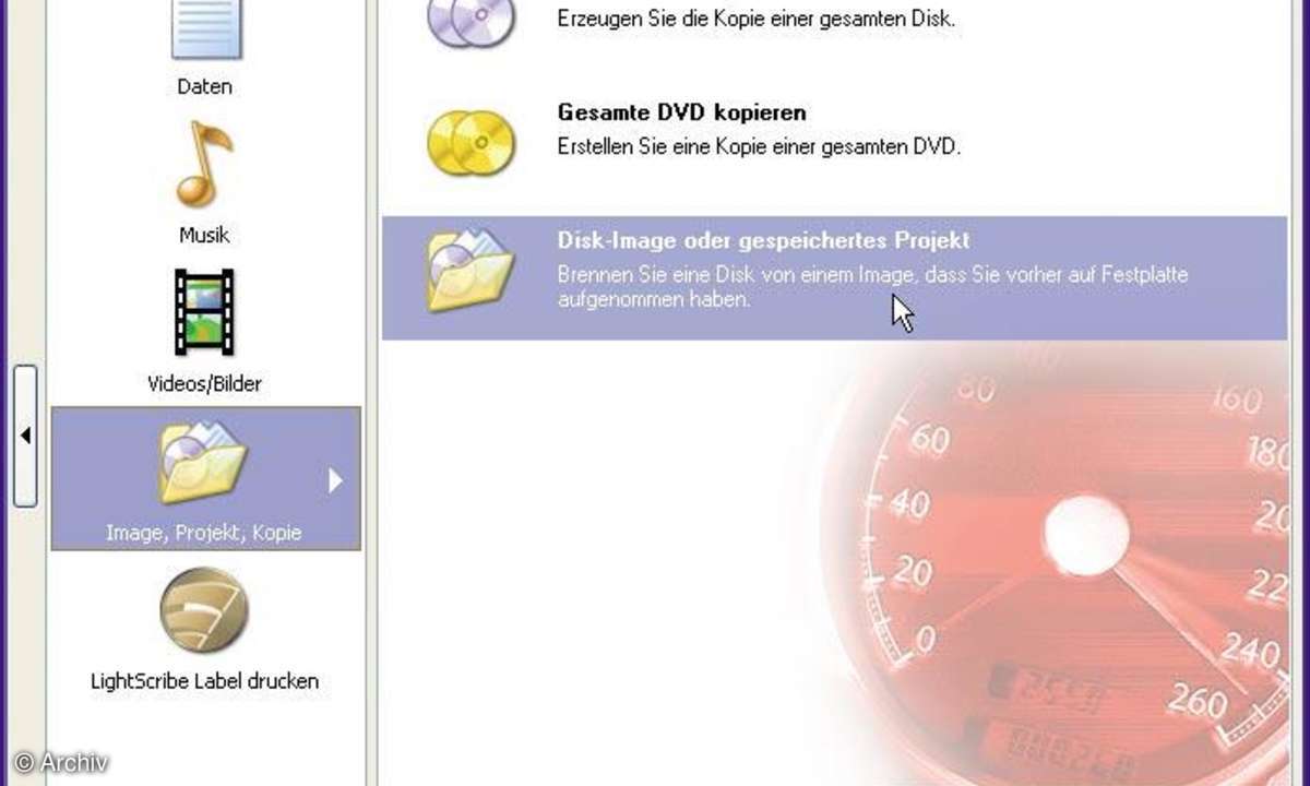 ISO-Images brennen: Nero Express
