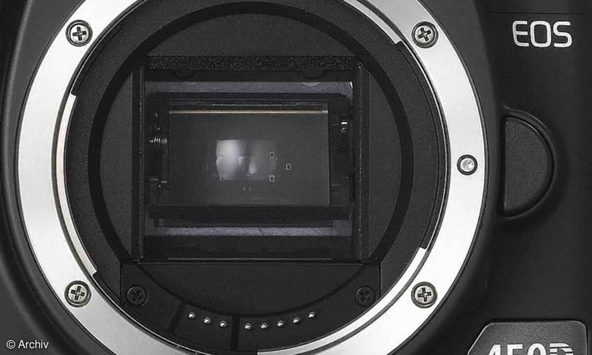 Canon EOS 450D - Blick in den Spiegel