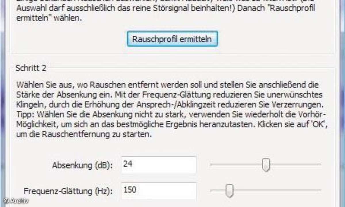 LPs digitalisieren: Rauschreduzierung