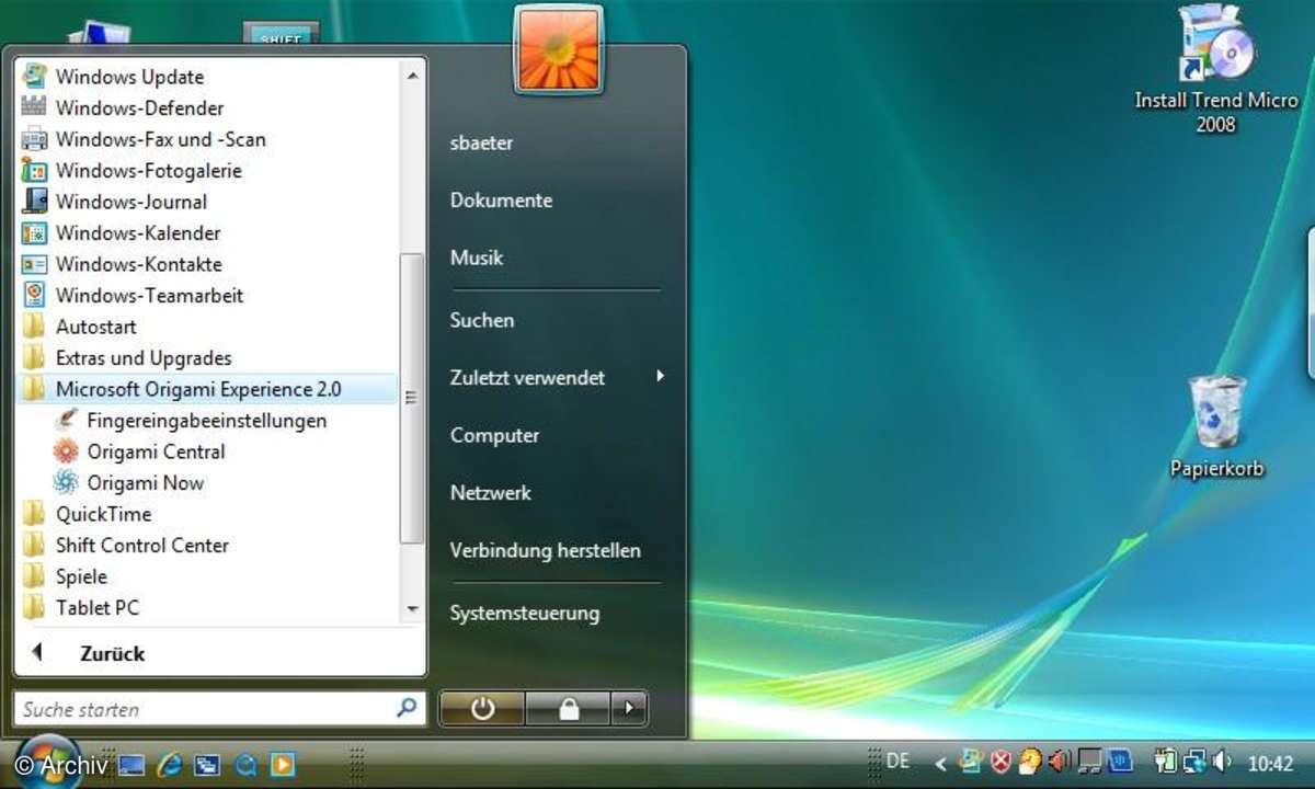 HTC Shift - Windows Vista