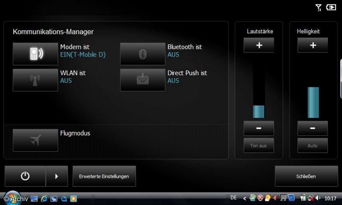 HTC Shift - Kommunikations-Manager