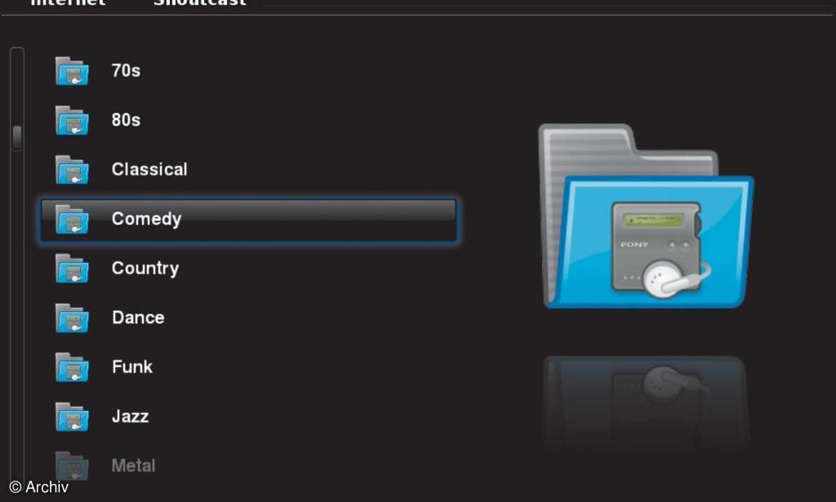 Mediacenter Elisa: Shoutcast-Webradio