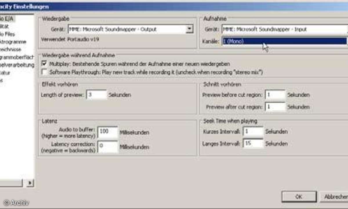 Podcasten mit Audacity