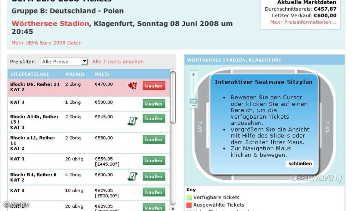 Coole Websites: Seatwave