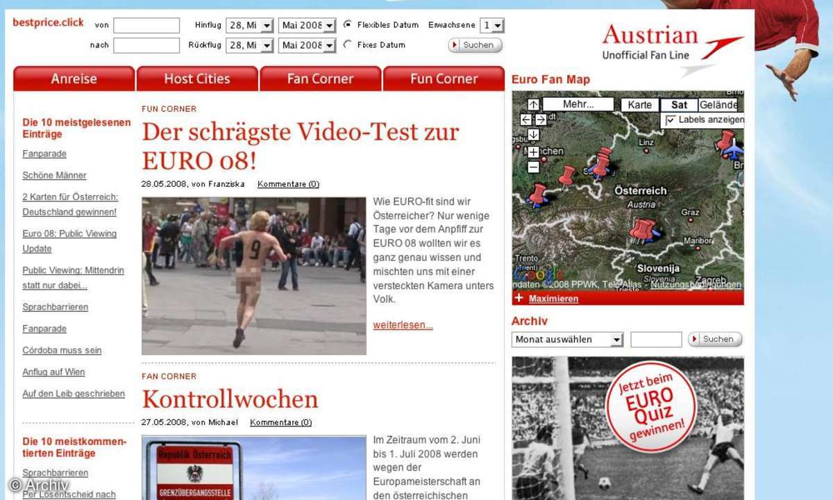 Coole Websites: Fanline