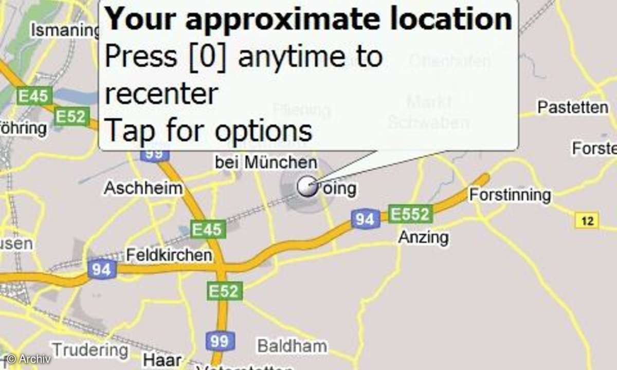GPS-Smartphone HTC Touch Diamond mit Google Maps