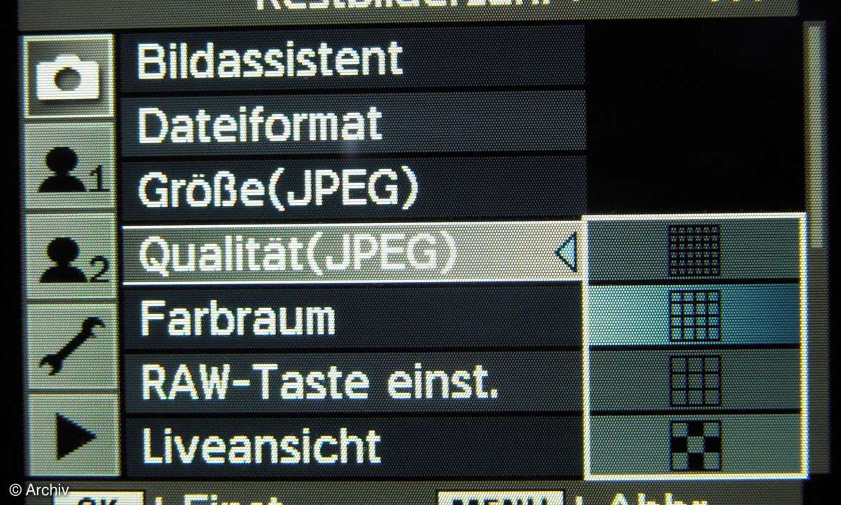 Samsung GX-20 - JPG-Qualitätstufen