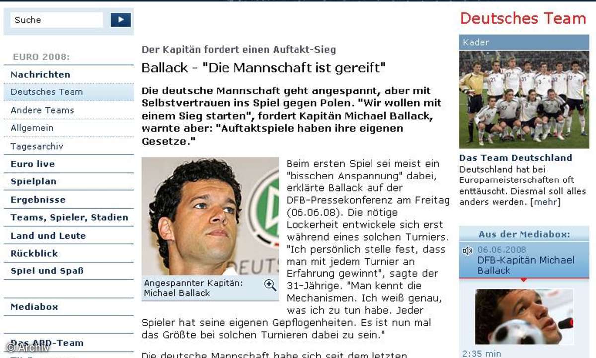 Fußball-EM: ARD Sportschau