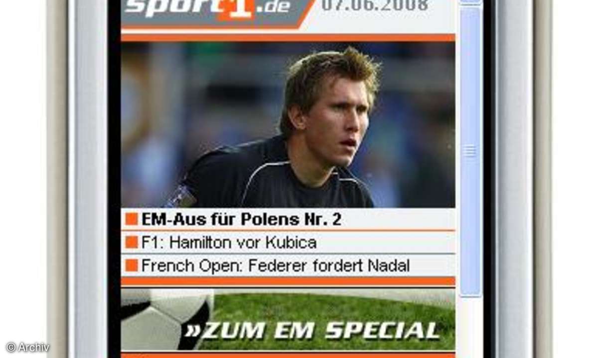 Fußball-EM: wap.sport1.de
