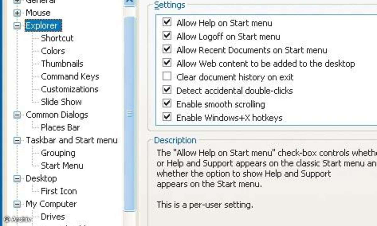 XP-Renovierung: Tweak UI