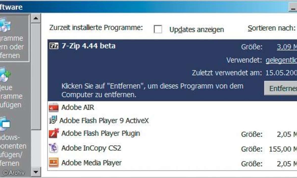 XP-Tuning: Systemsteuerung