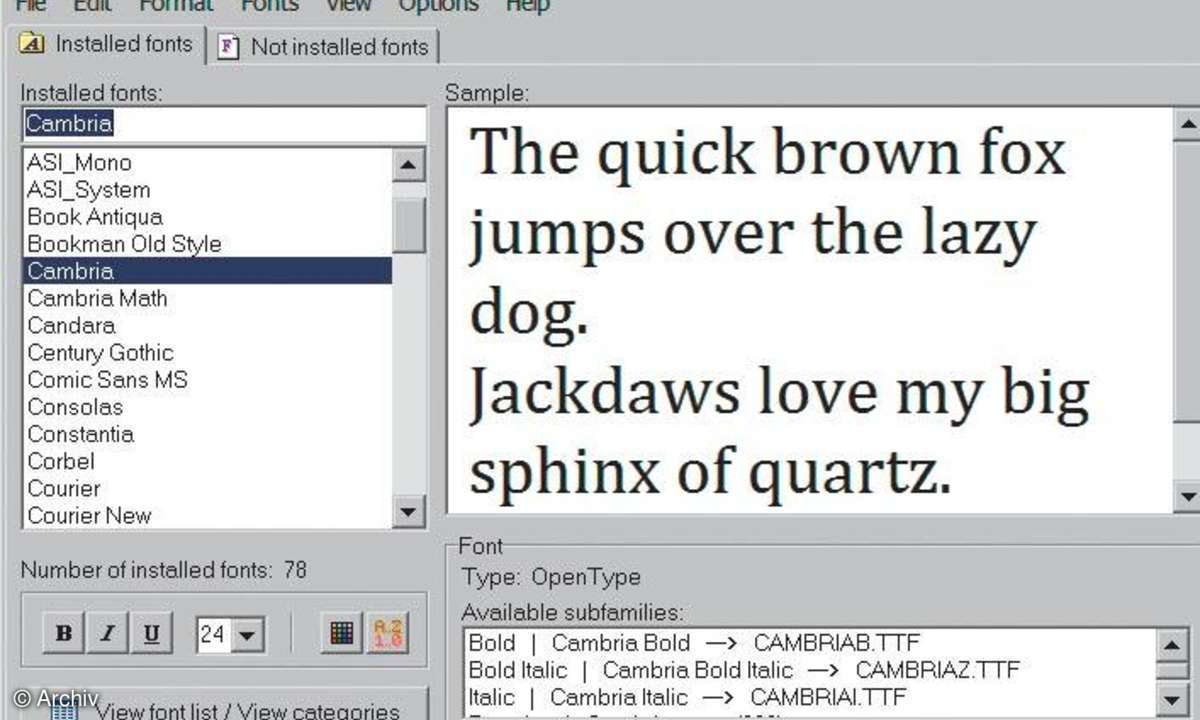 XP-Tuning: AMP Font Viewer