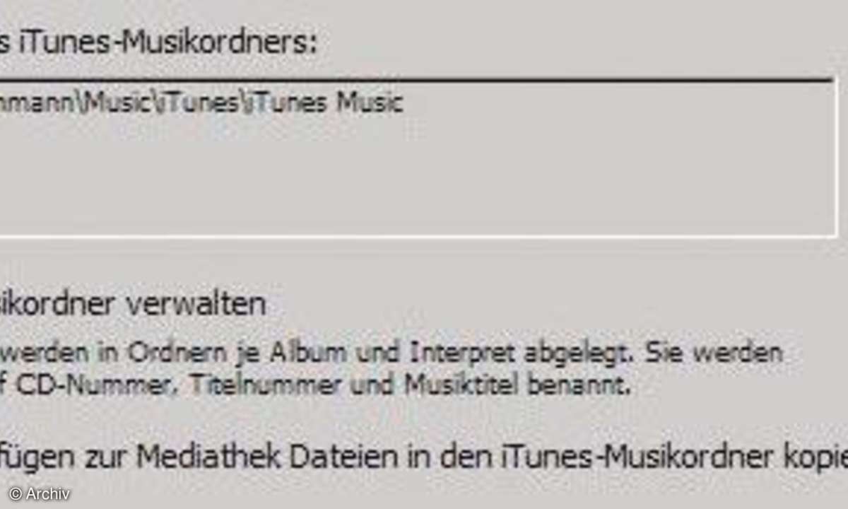iTunes-Tipps: Speicherort