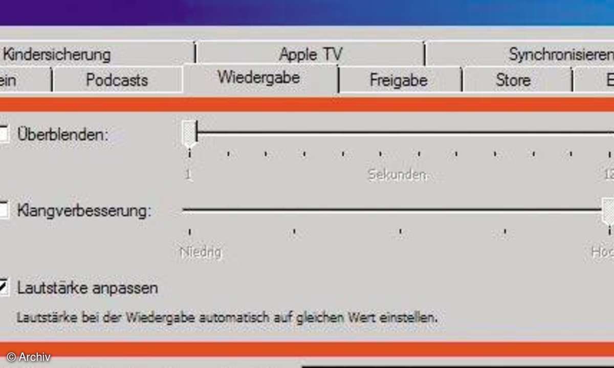iTunes-Tipps: Normalisieren