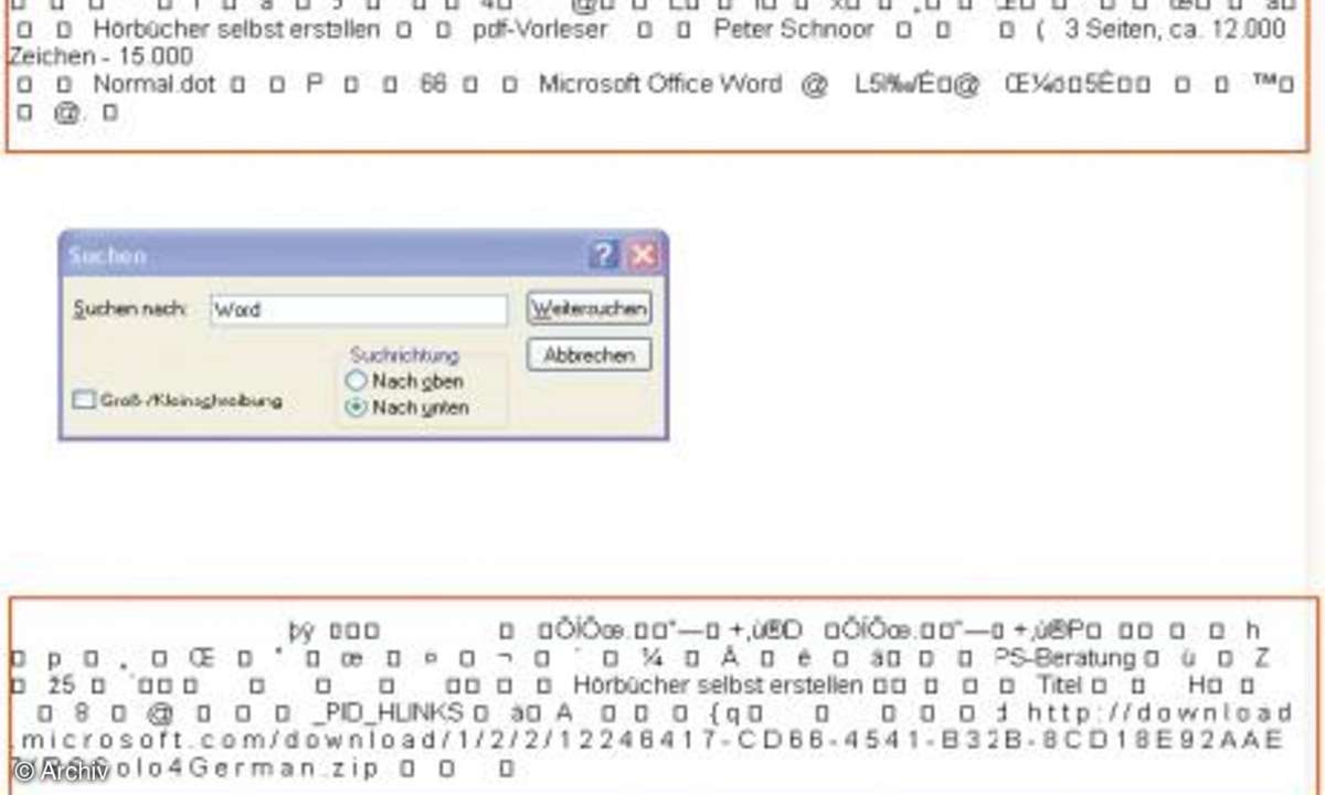 Spionageabwehr in Office: Metadaten in Word