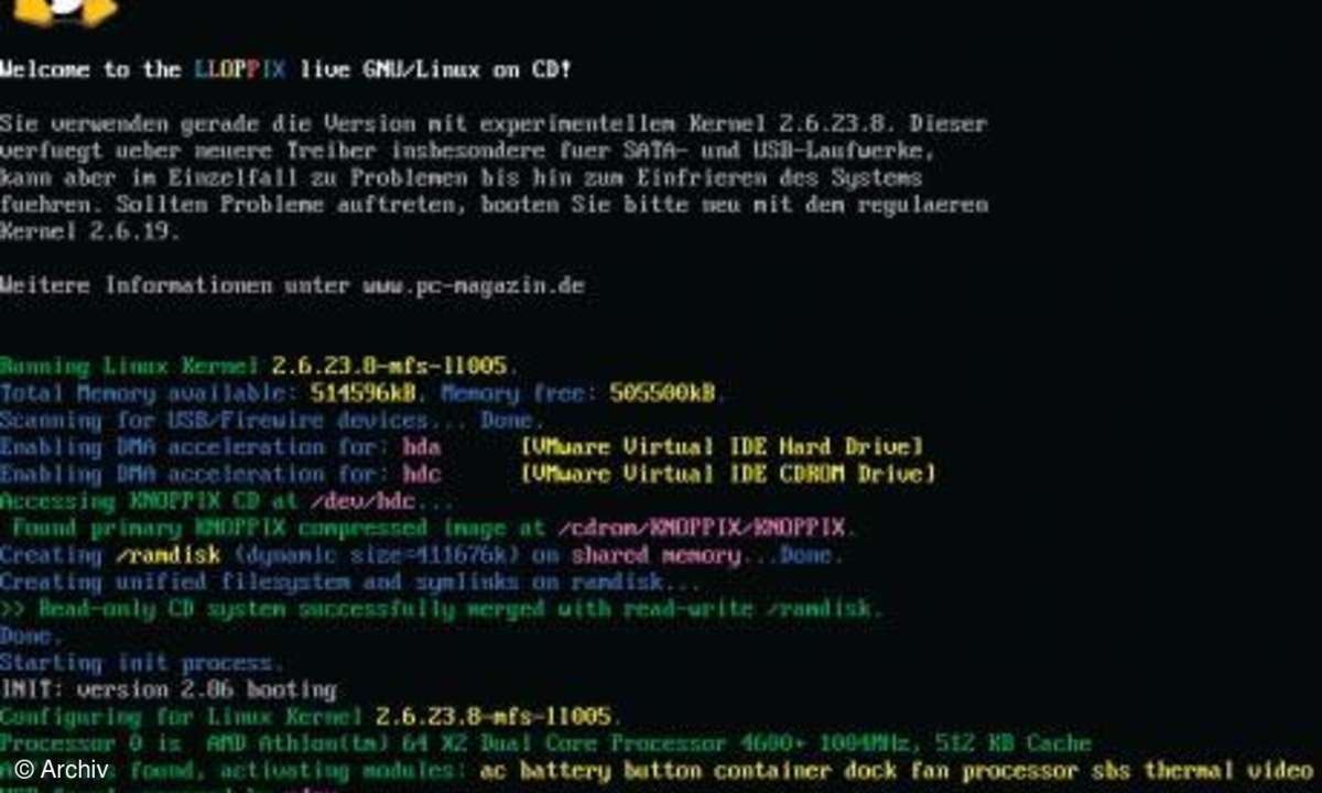 Knoppix-CD: neuer Kernel