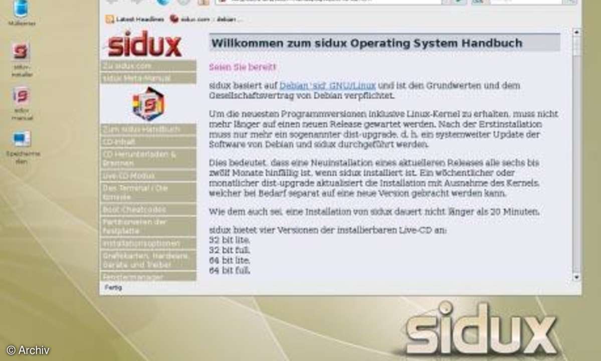 Knoppix-CD: sidux