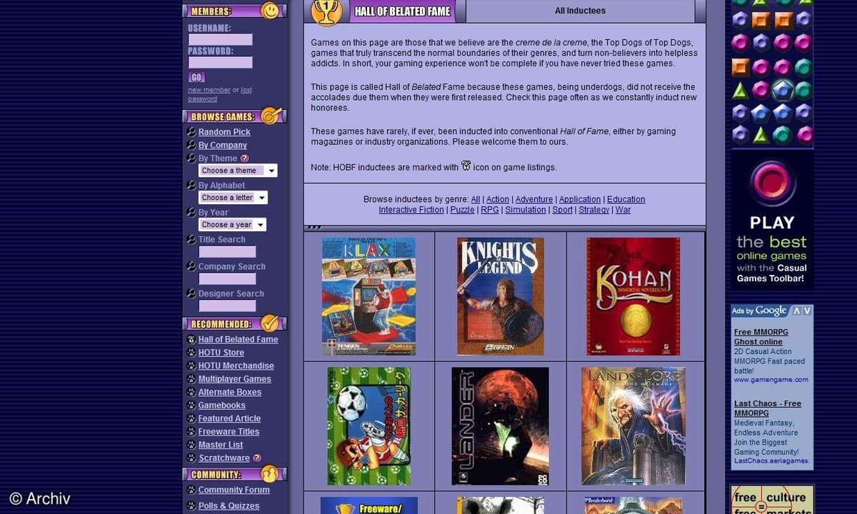 Surftipps aus der Spieleszene