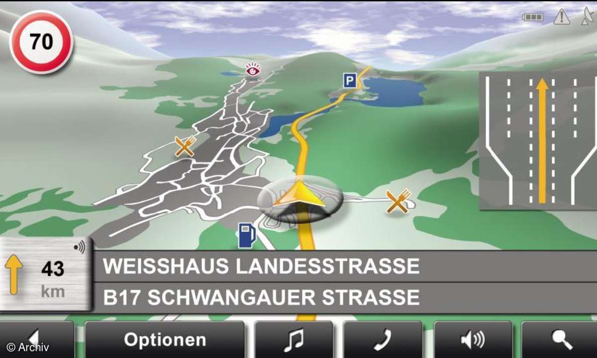 Navigon 8110 3D-Ansicht