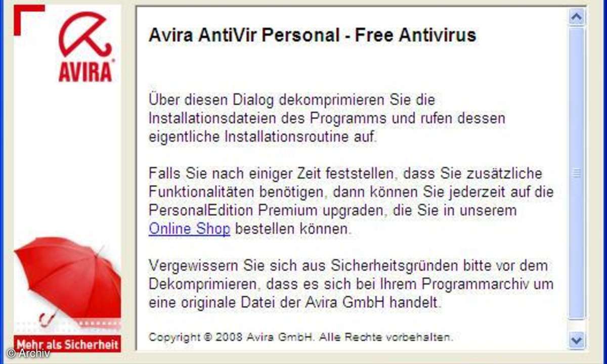 Avira AntiVir Personal Free 8.1