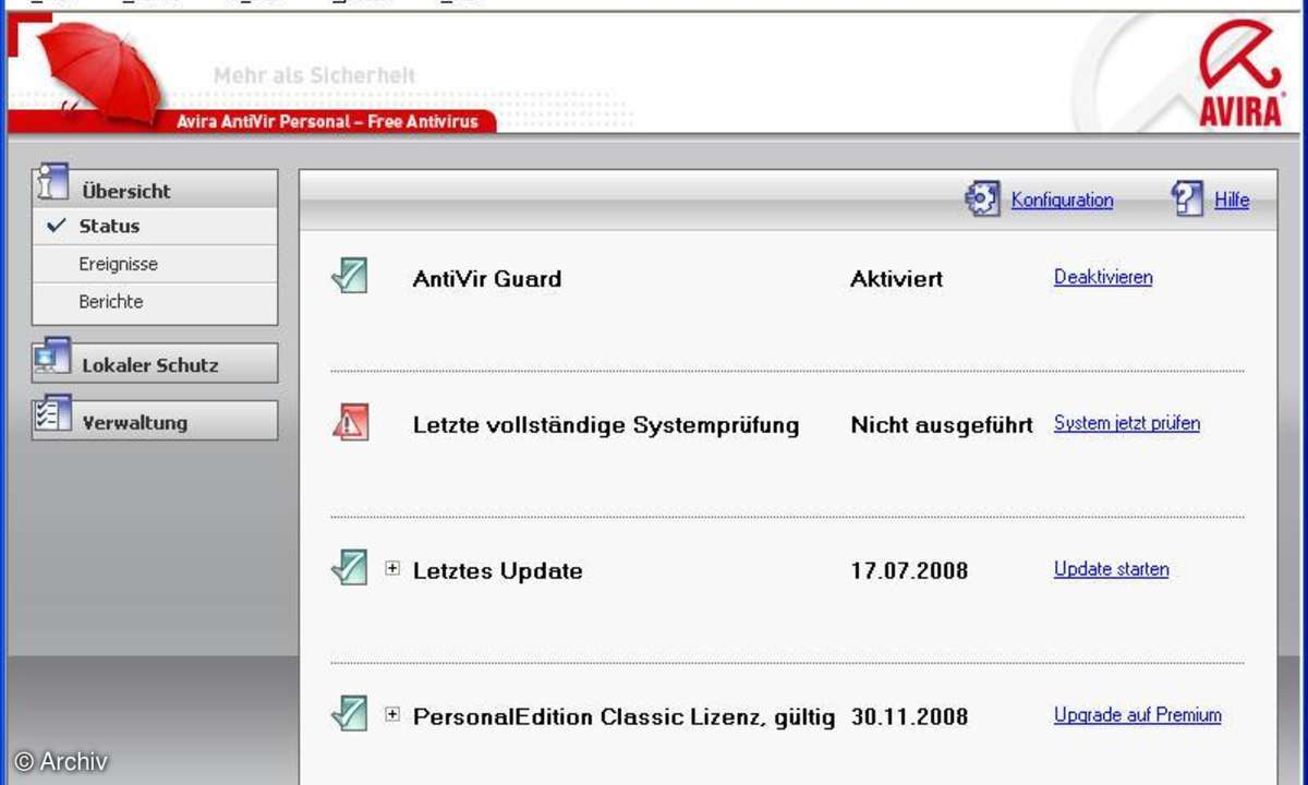 Avira AntiVir Personal Free 8.1
