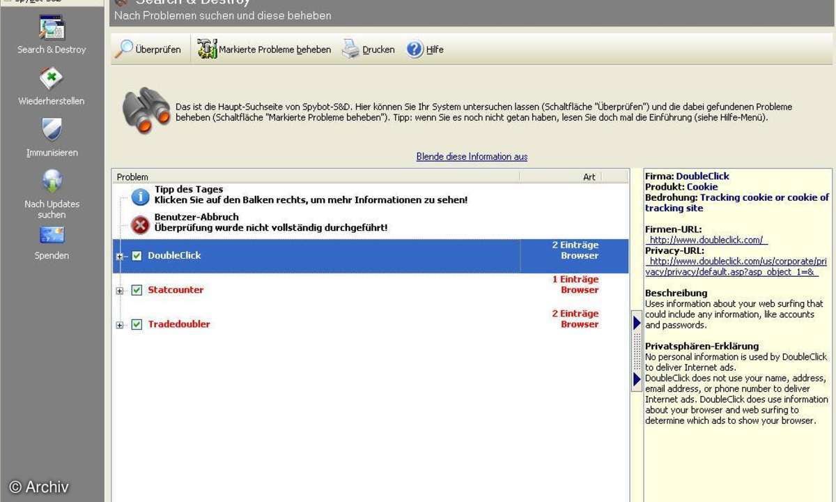SpyBot Search & Destroy 1.6