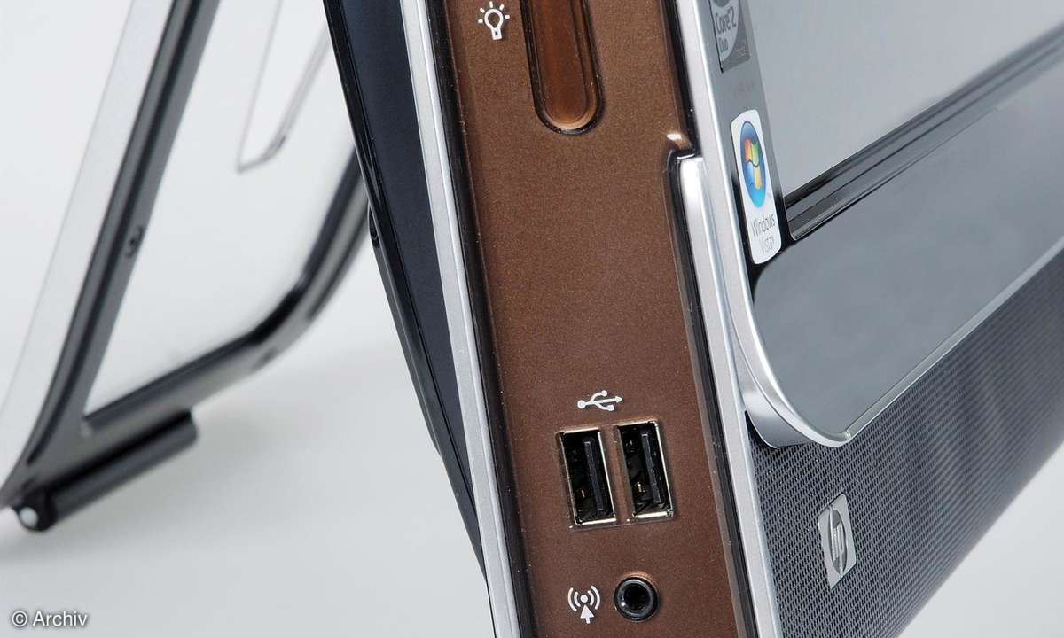 HP TouchSmart: USB-Buchsen