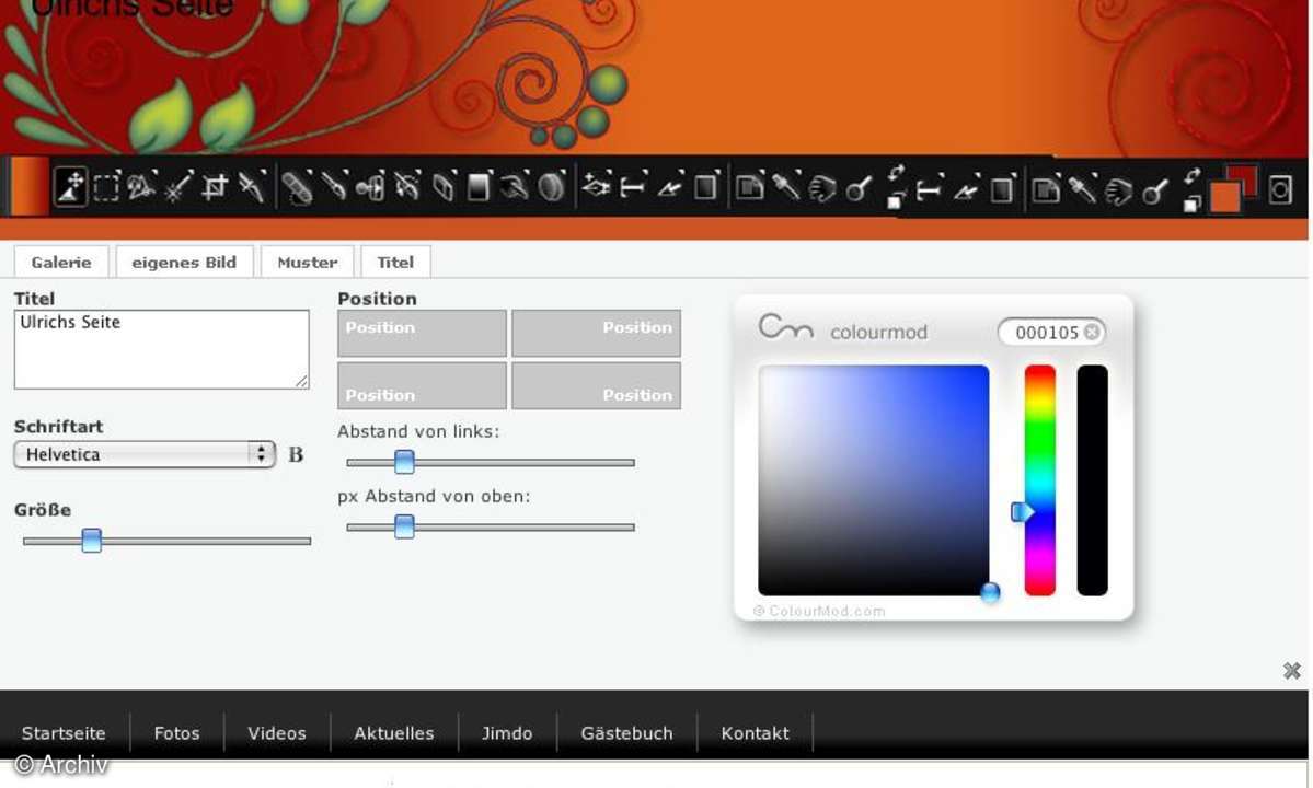 Kostenlose Website mit Jimdo
