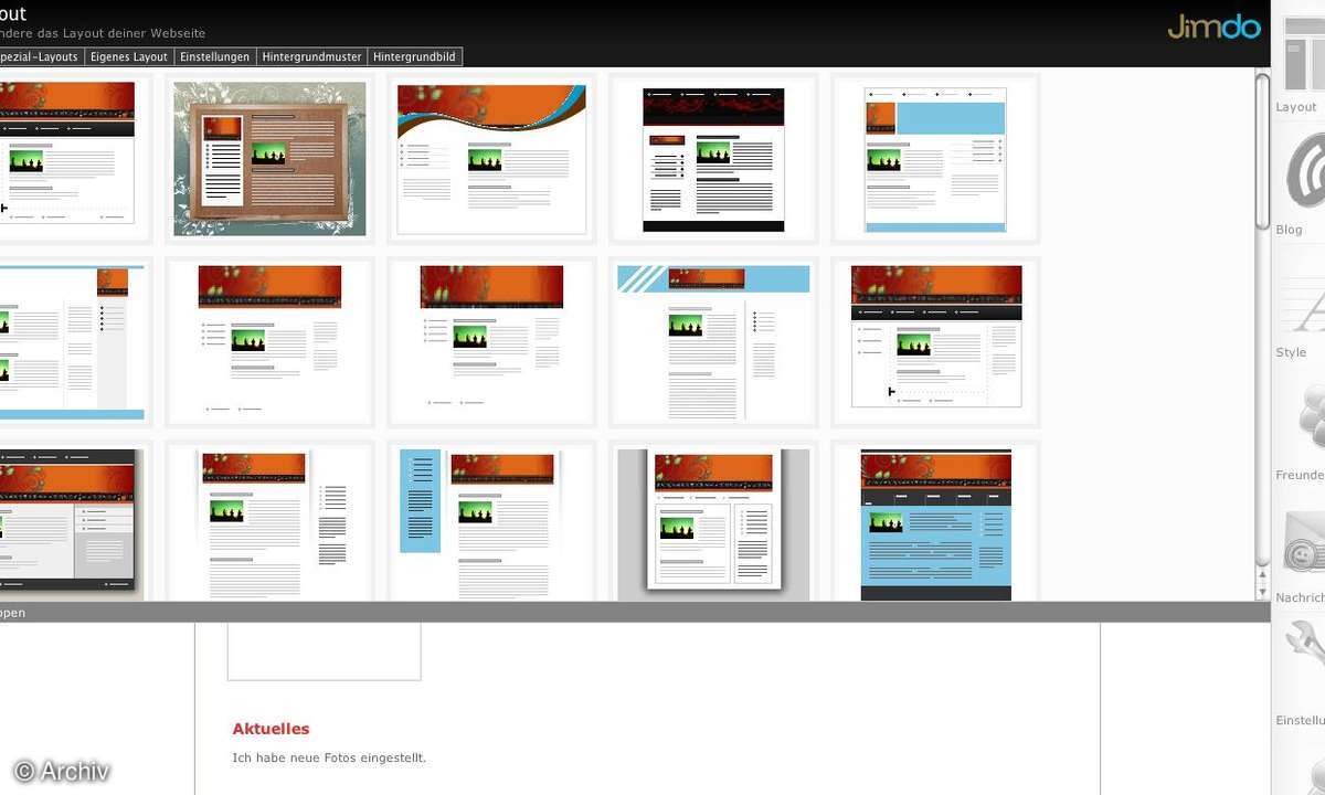 Kostenlose Website mit Jimdo