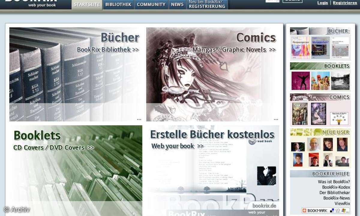 Coole Website: BookRix.com
