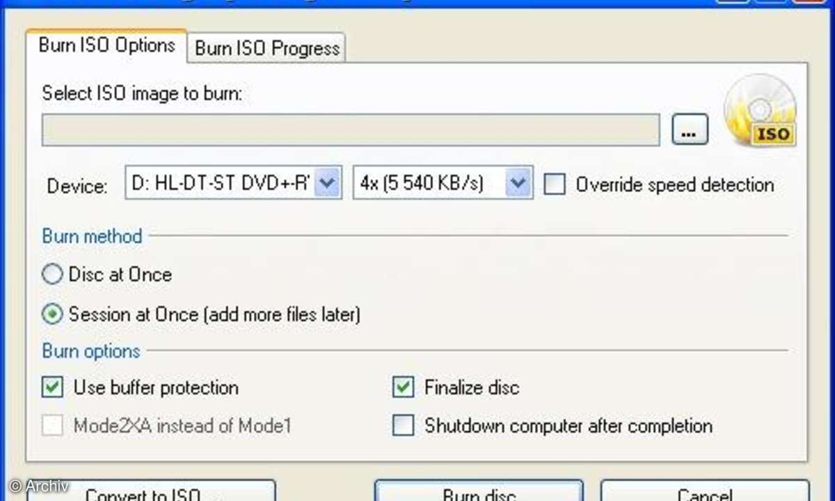Kostenlose Brenn-Software