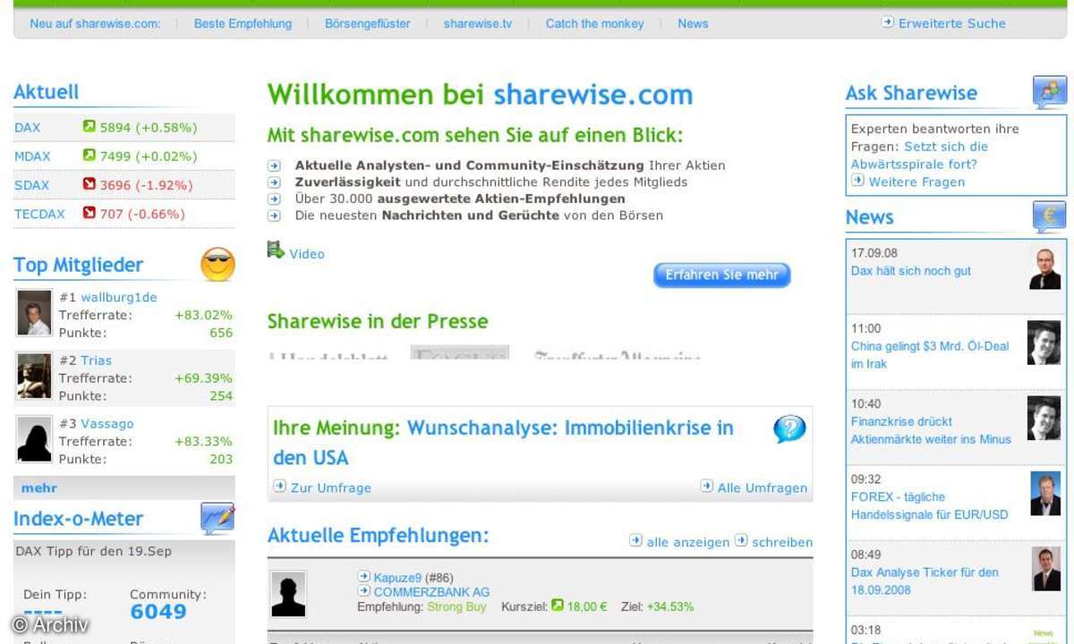 Coole Websites: rssmixer.com, www.sharewise.com, www.want2do.de