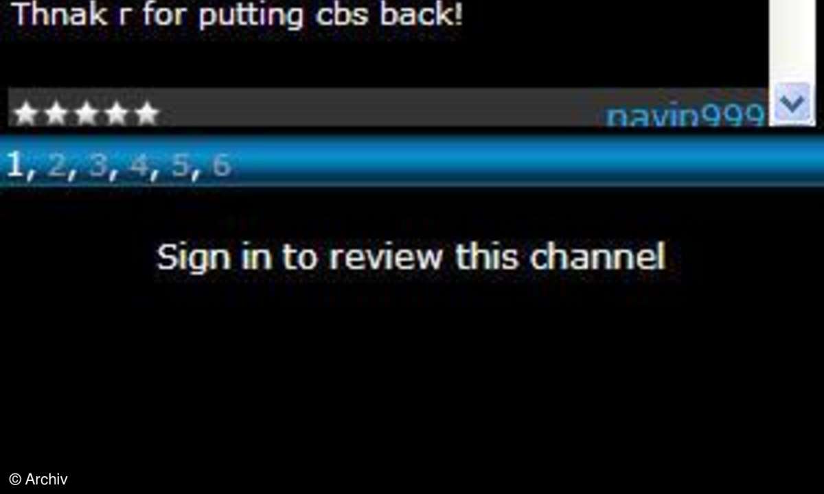 Fernsehen via Internet