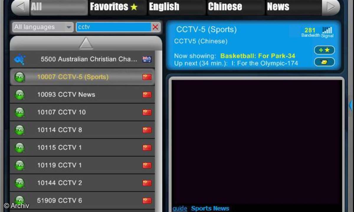 Fernsehen via Internet