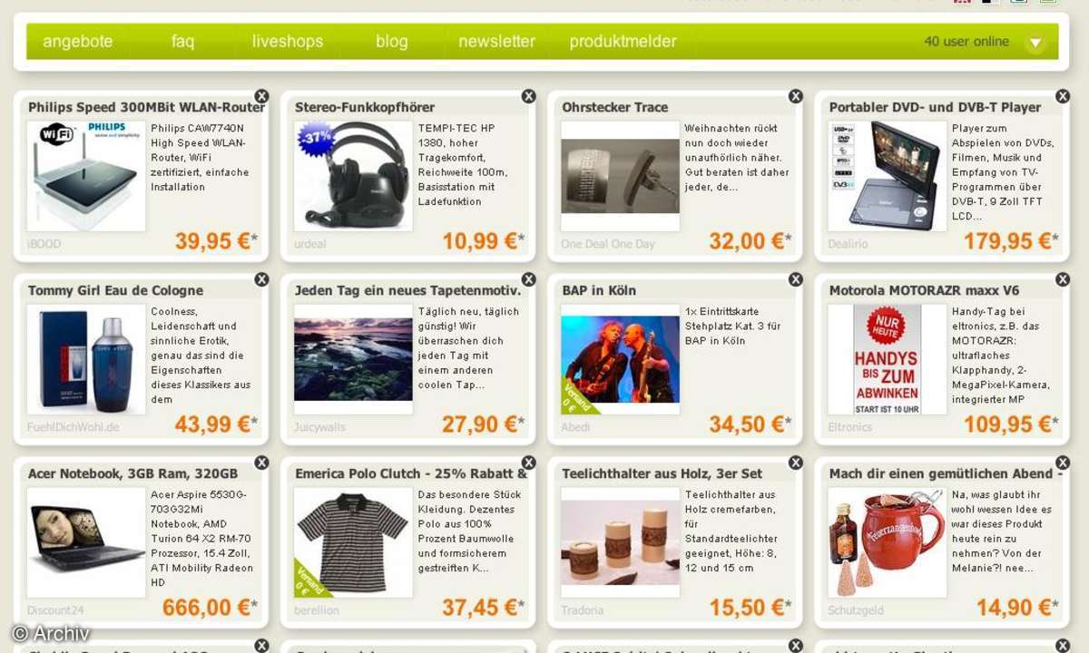 Coole Sites: liveshopping-aktuell.de