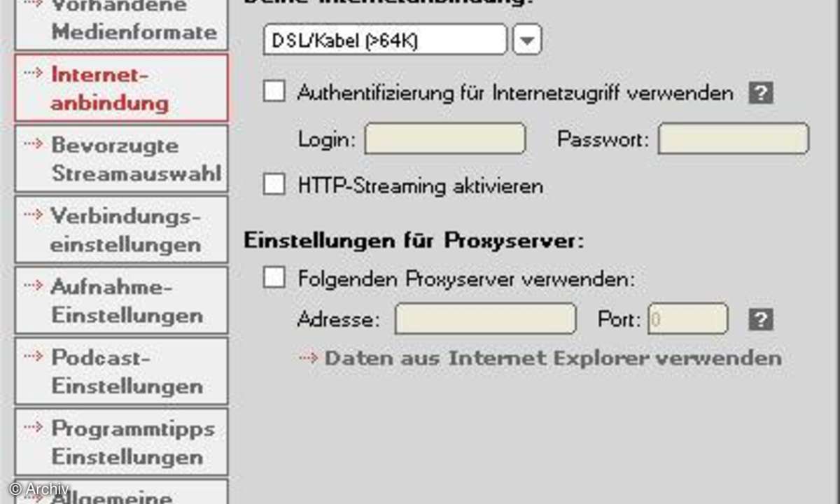 Internet-Radio aufnehmen