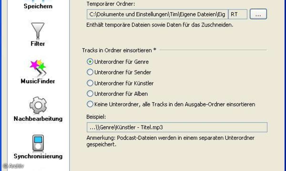 Internet-Radio aufnehmen