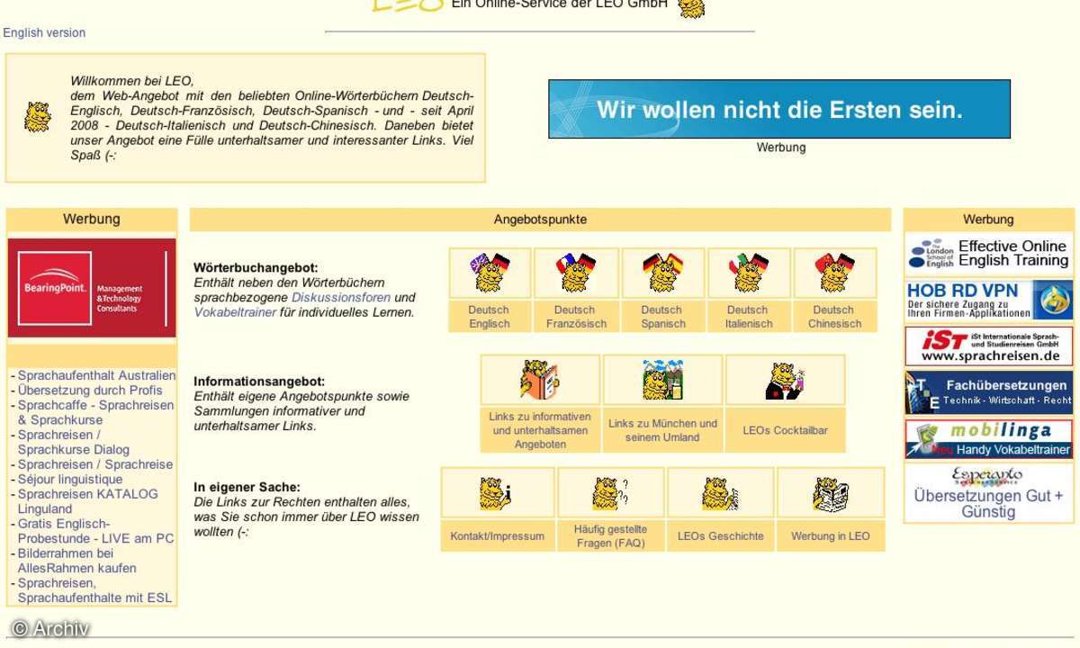 Coole Websites: leo.org