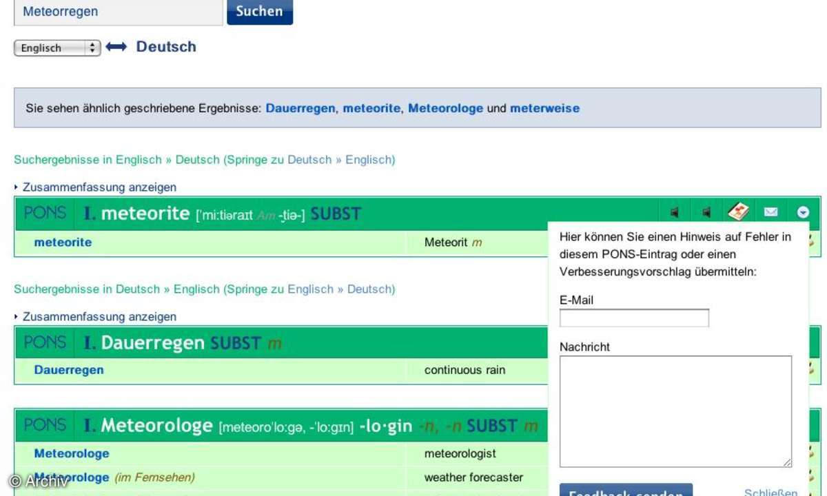 Coole Websites: pons.eu