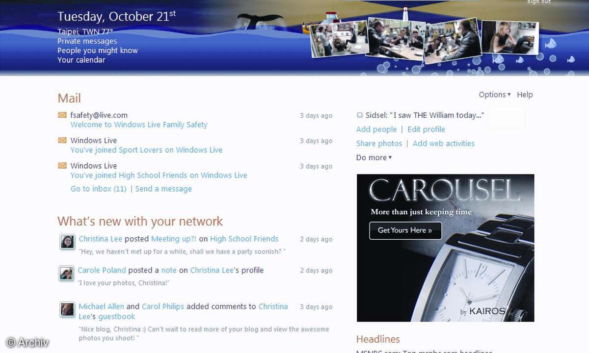 Windows Live Services von Microsoft