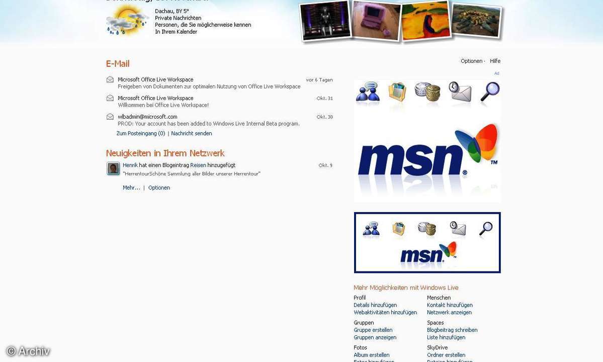 Windows Live Services von Microsoft