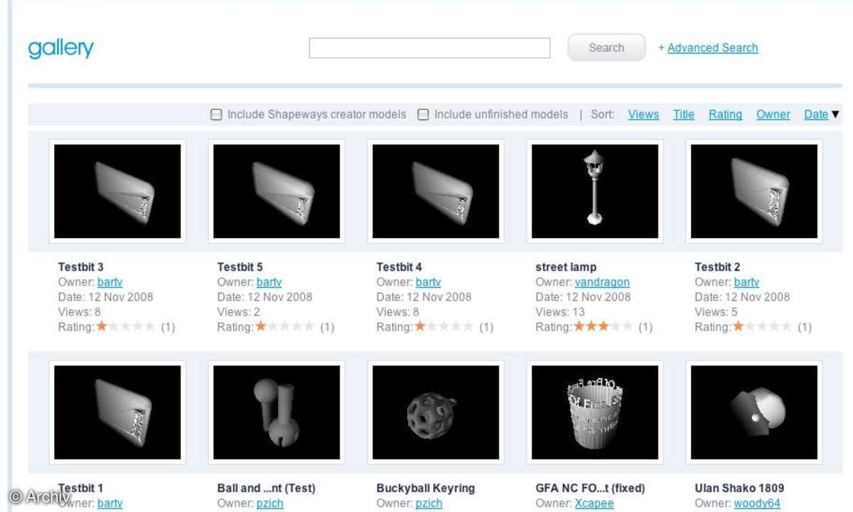 Coole Sites: shapeways.com
