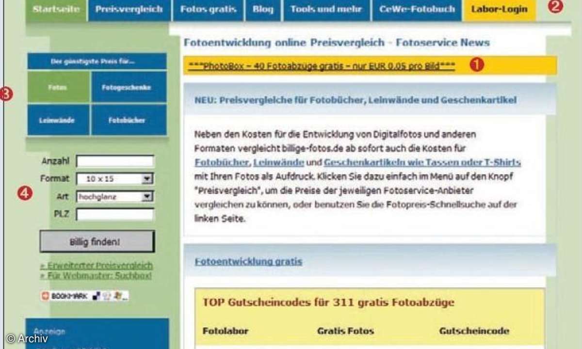 Kostenlose Digitalfoto-Abzüge